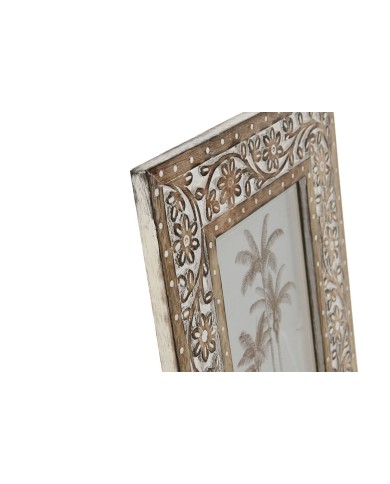 Cornice Portafoto Home ESPRIT Bianco Naturale Cristallo Legno di mango Indiano 26,5 x 2 x 31,5 cm Cornice Portafoto Home ESPRIT Bianco Naturale Cristallo Legno di mango Indiano 26,5 x 2 x 31,5 cm