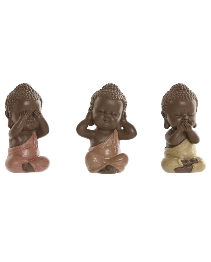 Statua Decorativa Home ESPRIT Arancio Corallo Lime Resina Buddha Orientale 5,5 x 5 x 10,5 cm (3 Unità) Statua Decorativa Home ESPRIT Arancio Corallo Lime Resina Buddha Orientale 5,5 x 5 x 10,5 cm (3 Unità)