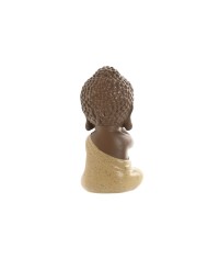 Statua Decorativa Home ESPRIT Arancio Corallo Lime Resina Buddha Orientale 5,5 x 5 x 10,5 cm (3 Unità)