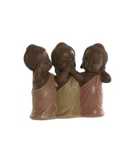 Statua Decorativa Home ESPRIT Marrone Arancio Corallo Lime Resina Buddha Orientale 9 x 9 x 21 cm (3 Unità) Statua Decorativa Home ESPRIT Marrone Arancio Corallo Lime Resina Buddha Orientale 9 x 9 x 21 cm (3 Unità)