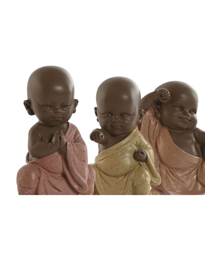 Statua Decorativa Home ESPRIT Arancio Corallo Lime Resina Frate Orientale 8 x 5,5 x 12,7 cm (3 Unità) Statua Decorativa Home ESPRIT Arancio Corallo Lime Resina Frate Orientale 8 x 5,5 x 12,7 cm (3 Unità)