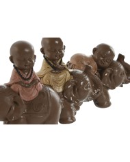 Statua Decorativa Home ESPRIT Marrone Arancio Corallo Lime Resina Frate Orientale 13 x 6 x 12,5 cm (3 Unità) Statua Decorativa Home ESPRIT Marrone Arancio Corallo Lime Resina Frate Orientale 13 x 6 x 12,5 cm (3 Unità)