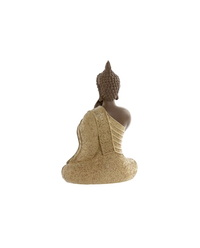 Statua Decorativa Home ESPRIT Arancio Corallo Lime Resina Buddha Orientale 9 x 6 x 13 cm (3 Unità)