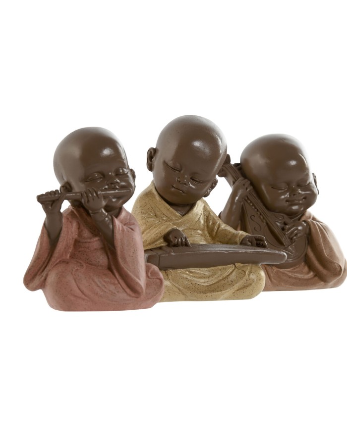 Statua Decorativa Home ESPRIT Arancio Corallo Lime Resina Frate Orientale 10 x 7 x 11 cm (3 Unità) Statua Decorativa Home ESPRIT Arancio Corallo Lime Resina Frate Orientale 10 x 7 x 11 cm (3 Unità)