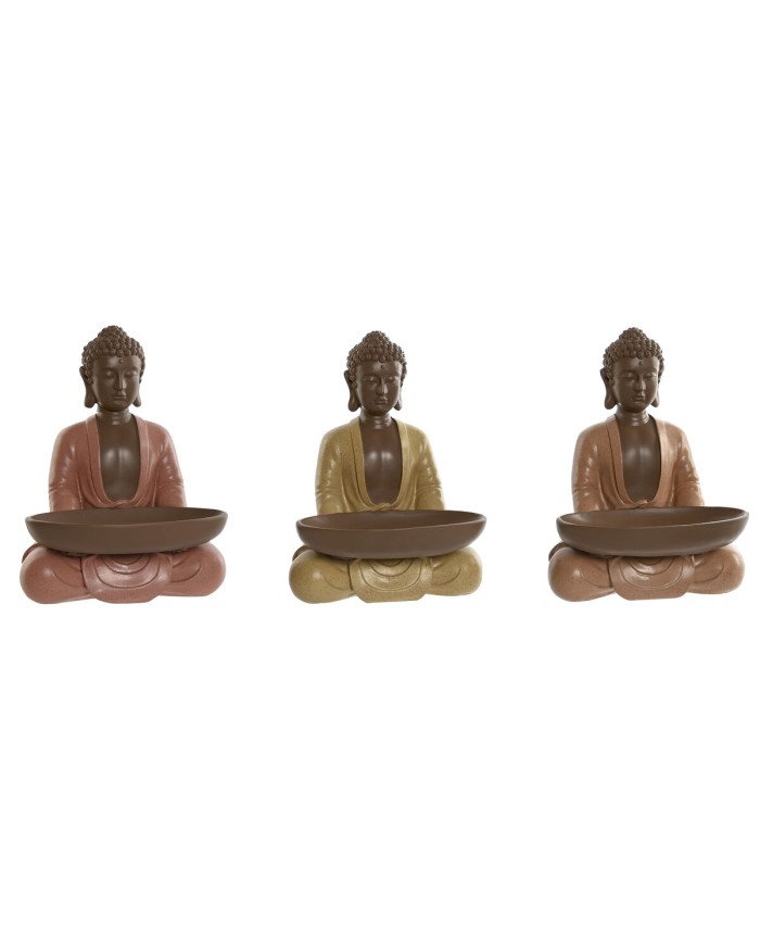 Statua Decorativa Home ESPRIT Arancio Corallo Lime Resina Buddha Orientale 19,5 x 16 x 25,5 cm (3 Unità) Statua Decorativa Home ESPRIT Arancio Corallo Lime Resina Buddha Orientale 19,5 x 16 x 25,5 cm (3 Unità)
