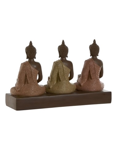 Portacandele Home ESPRIT Marrone Arancio Corallo Lime Resina 28 x 8,5 x 17 cm