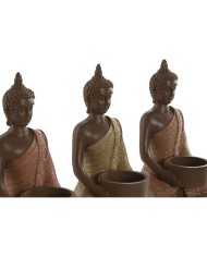 Portacandele Home ESPRIT Marrone Arancio Corallo Lime Resina 28 x 8,5 x 17 cm Portacandele Home ESPRIT Marrone Arancio Corallo Lime Resina 28 x 8,5 x 17 cm