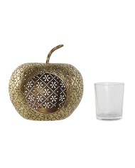 Portacandele Home ESPRIT Dorato Metallo Cristallo 14 x 14 x 13 cm Portacandele Home ESPRIT Dorato Metallo Cristallo 14 x 14 x 13 cm