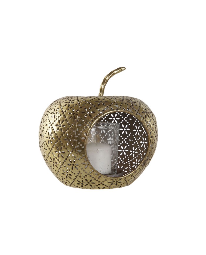 Portacandele Home ESPRIT Dorato Metallo Cristallo 14 x 14 x 13 cm Portacandele Home ESPRIT Dorato Metallo Cristallo 14 x 14 x 13 cm