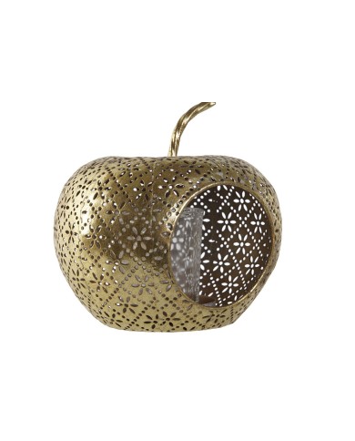 Portacandele Home ESPRIT Dorato Metallo Cristallo 14 x 14 x 13 cm