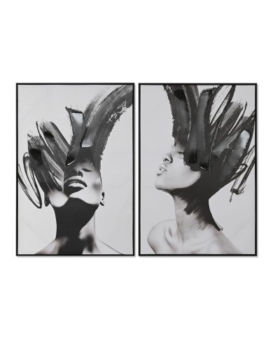 Quadro Home ESPRIT Bianco Nero Moderno 83 x 4 x 123 cm (2 Unità)