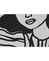 Quadro Home ESPRIT Bianco Nero Donna Scandinavo 83 x 4 x 123 cm (2 Unità)