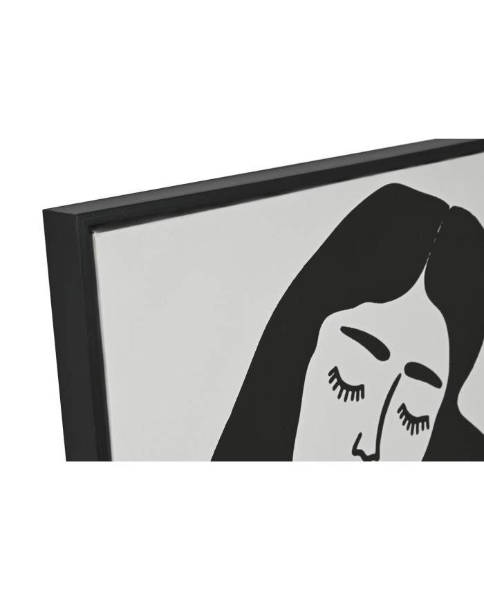 Quadro Home ESPRIT Bianco Nero Donna Scandinavo 83 x 4 x 123 cm (2 Unità)
