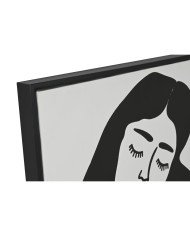 Quadro Home ESPRIT Bianco Nero Donna Scandinavo 83 x 4 x 123 cm (2 Unità)