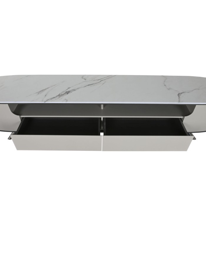 Mobile TV Home ESPRIT Bianco Beige 220 x 42 x 41,5 cm Mobile TV Home ESPRIT Bianco Beige 220 x 42 x 41,5 cm