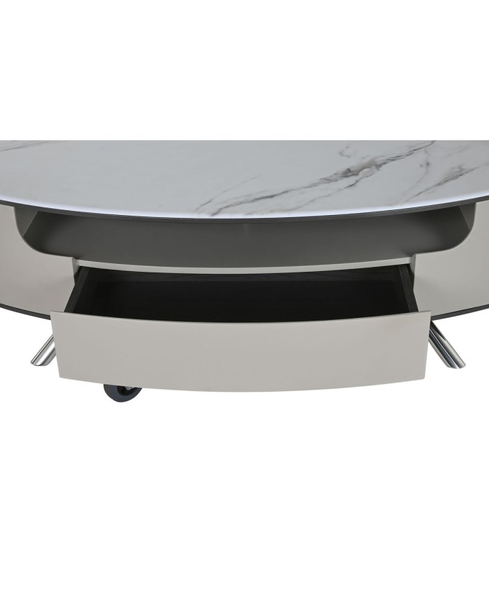 Tavolino da Caffè Home ESPRIT Bianco Beige 140 x 75 x 40 cm Tavolino da Caffè Home ESPRIT Bianco Beige 140 x 75 x 40 cm