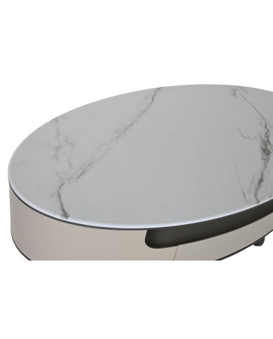 Tavolino da Caffè Home ESPRIT Bianco Beige 140 x 75 x 40 cm