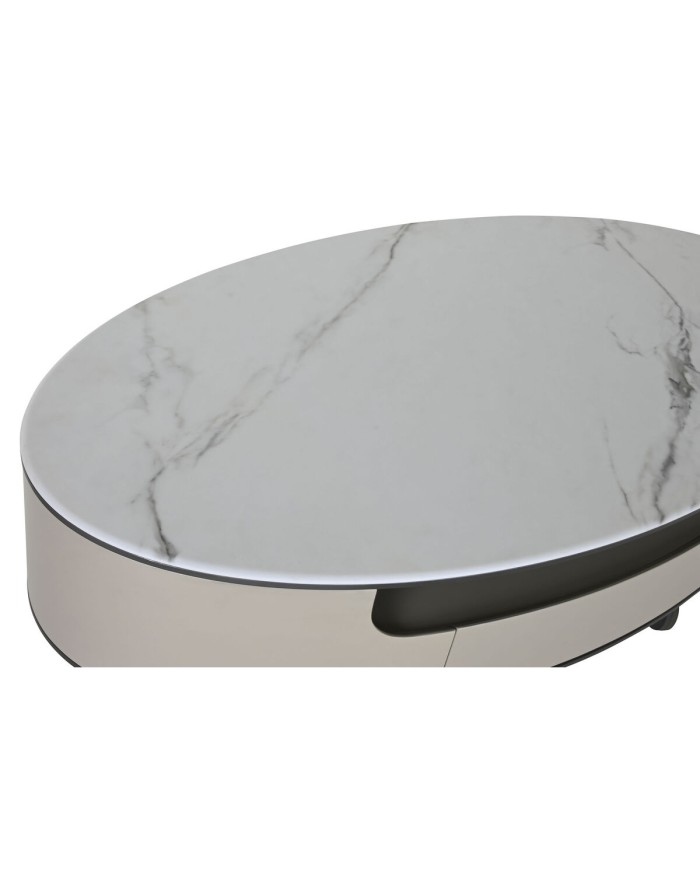 Tavolino da Caffè Home ESPRIT Bianco Beige 140 x 75 x 40 cm Tavolino da Caffè Home ESPRIT Bianco Beige 140 x 75 x 40 cm