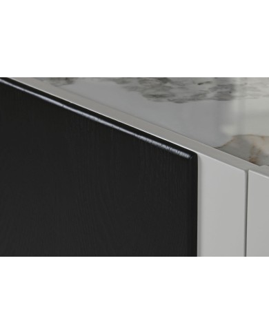 Mobile TV Home ESPRIT Bianco Nero Beige 200 x 40 x 42 cm