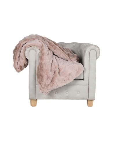 Coperta Home ESPRIT Rosa chiaro 220 x 240 x 1 cm Coperta Home ESPRIT Rosa chiaro 220 x 240 x 1 cm
