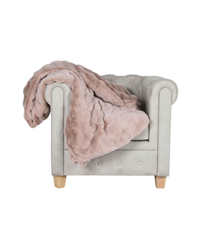 Coperta Home ESPRIT Rosa chiaro 220 x 240 x 1 cm Coperta Home ESPRIT Rosa chiaro 220 x 240 x 1 cm