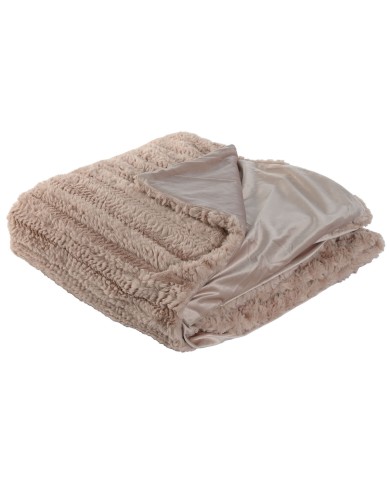 Coperta Home ESPRIT Rosa chiaro 220 x 240 x 1 cm Coperta Home ESPRIT Rosa chiaro 220 x 240 x 1 cm