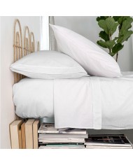 Set di Lenzuola HappyFriday BASIC Bianco Osimano 28 x 4 x 38 cm