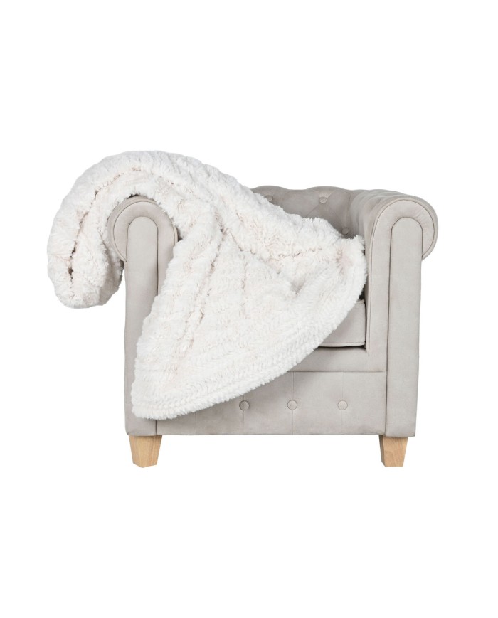 Coperta Home ESPRIT Beige 220 x 240 x 1 cm Coperta Home ESPRIT Beige 220 x 240 x 1 cm