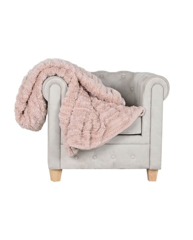 Coperta Home ESPRIT Rosa chiaro 220 x 240 x 1 cm Coperta Home ESPRIT Rosa chiaro 220 x 240 x 1 cm