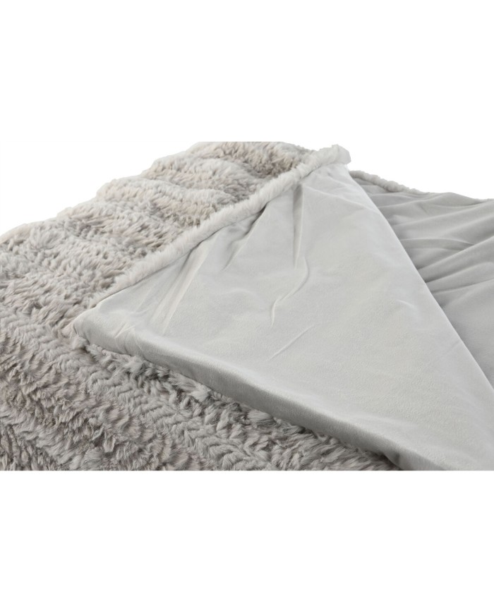 Coperta Home ESPRIT Grigio chiaro 220 x 240 x 1 cm Coperta Home ESPRIT Grigio chiaro 220 x 240 x 1 cm