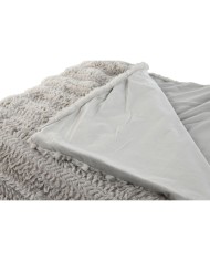 Coperta Home ESPRIT Grigio chiaro 220 x 240 x 1 cm Coperta Home ESPRIT Grigio chiaro 220 x 240 x 1 cm