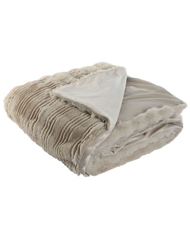 Coperta Home ESPRIT Beige 220 x 240 x 1 cm