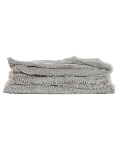 Coperta Home ESPRIT Grigio chiaro 220 x 240 x 1 cm Coperta Home ESPRIT Grigio chiaro 220 x 240 x 1 cm