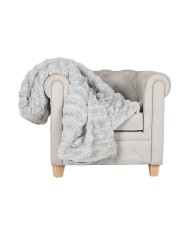 Coperta Home ESPRIT Grigio chiaro 220 x 240 x 1 cm Coperta Home ESPRIT Grigio chiaro 220 x 240 x 1 cm