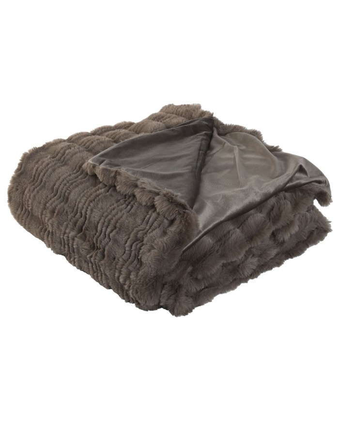 Coperta Home ESPRIT Marrone 220 x 240 x 1 cm