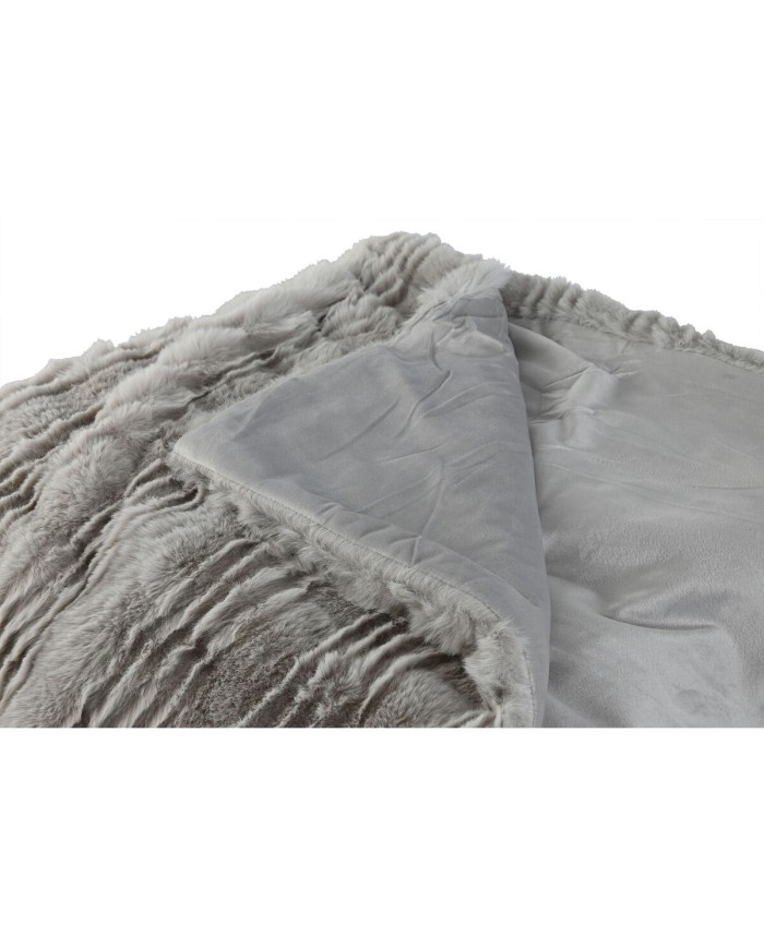 Coperta Home ESPRIT Grigio chiaro 220 x 240 x 1 cm