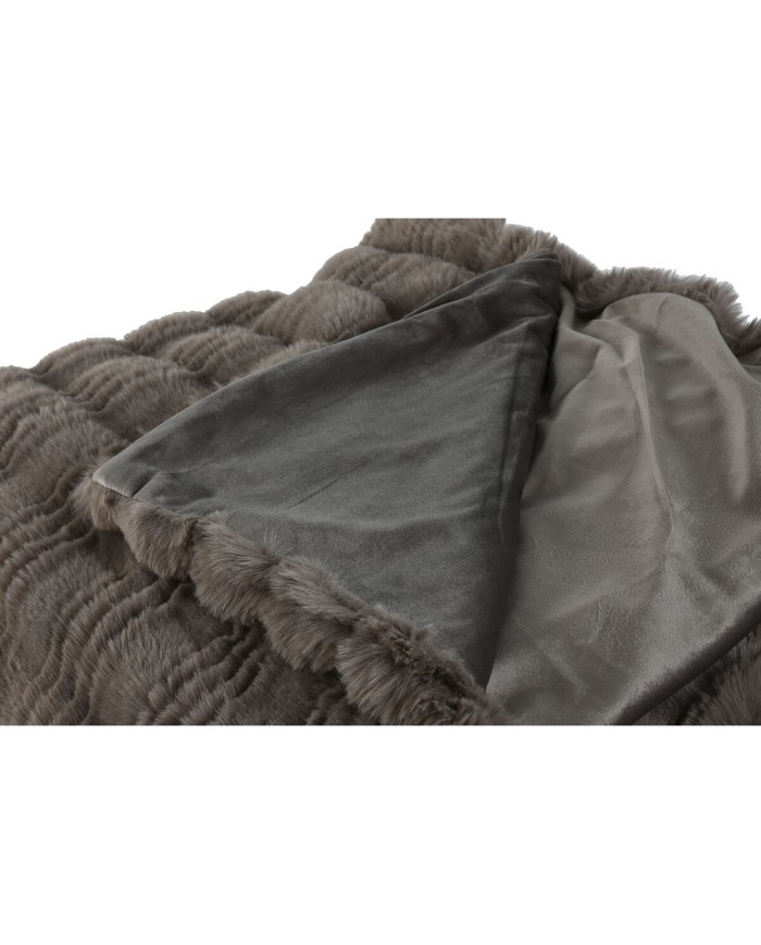 Coperta Home ESPRIT Marrone 220 x 240 x 1 cm