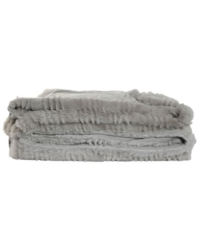 Coperta Home ESPRIT Grigio chiaro 220 x 240 x 1 cm