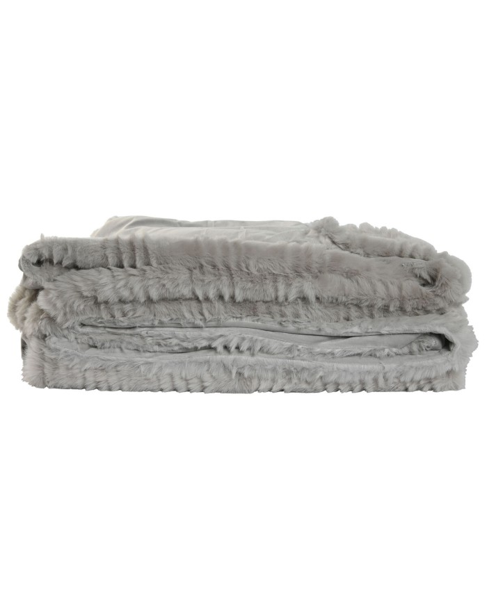 Coperta Home ESPRIT Grigio chiaro 220 x 240 x 1 cm