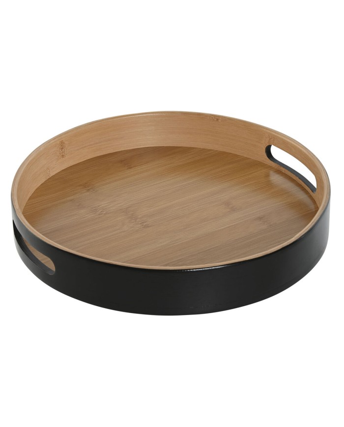 Vassoio per aperitivi Home ESPRIT Nero Naturale Moderno 30 x 30 x 5 cm