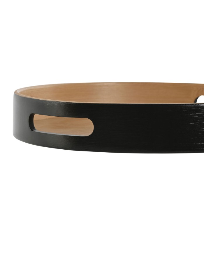 Vassoio per aperitivi Home ESPRIT Nero Naturale Moderno 30 x 30 x 5 cm