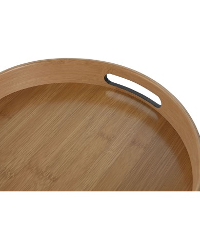 Vassoio per aperitivi Home ESPRIT Nero Naturale Moderno 30 x 30 x 5 cm