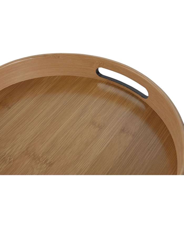 Vassoio per aperitivi Home ESPRIT Nero Naturale Moderno 30 x 30 x 5 cm