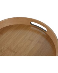 Vassoio per aperitivi Home ESPRIT Nero Naturale Moderno 30 x 30 x 5 cm