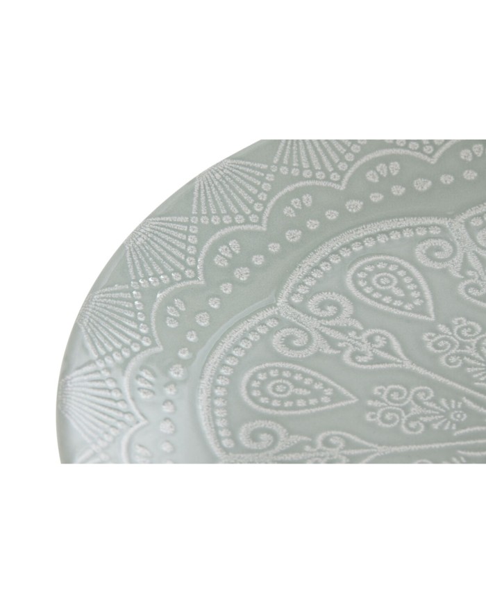 Set di piatti Home ESPRIT Verde Gres Mandala Arabo 27 x 27 x 2,5 cm Set di piatti Home ESPRIT Verde Gres Mandala Arabo 27 x 27 x 2,5 cm