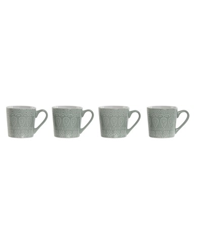 Set di 4 Tazze Mug Home ESPRIT Verde Gres 360 ml 9,5 x 13 x 9,2 cm Mandala Set di 4 Tazze Mug Home ESPRIT Verde Gres 360 ml 9,5 x 13 x 9,2 cm Mandala