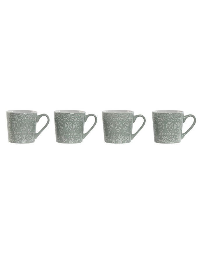 Set di 4 Tazze Mug Home ESPRIT Verde Gres 360 ml 9,5 x 13 x 9,2 cm Mandala Set di 4 Tazze Mug Home ESPRIT Verde Gres 360 ml 9,5 x 13 x 9,2 cm Mandala