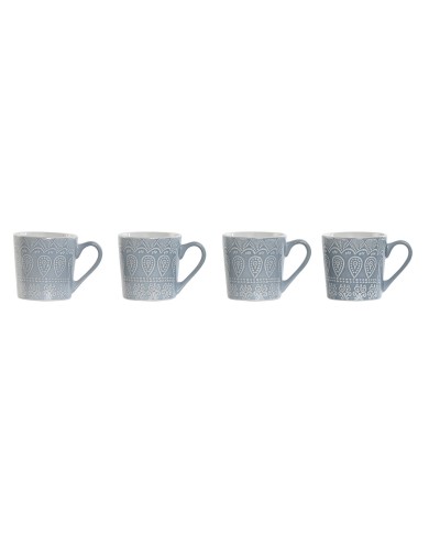 Set di 4 Tazze Mug Home ESPRIT Azzurro Gres 340 ml 13 x 9,5 x 9,2 cm Mandala Set di 4 Tazze Mug Home ESPRIT Azzurro Gres 340 ml 13 x 9,5 x 9,2 cm Mandala