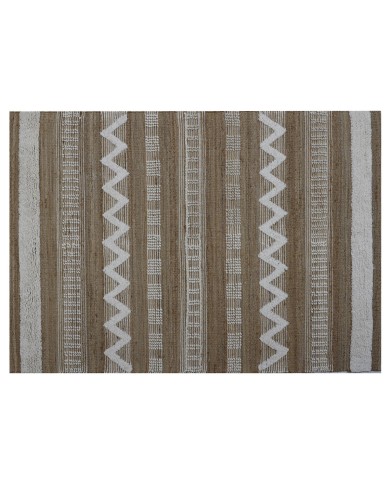 Tappeto Home ESPRIT Bianco Marrone Boho 75 x 175 x 1 cm