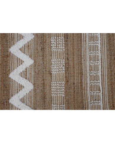 Tappeto Home ESPRIT Bianco Marrone Boho 140 x 200 x 1 cm